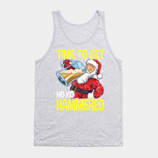 Santa Claus Time To Get Ho Ho Hammered Beer Drinking Tank Top